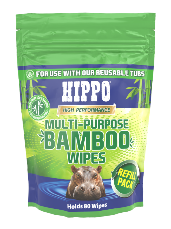 Hippo Multi Purpose Bamboo Wipes Refill Pack 80