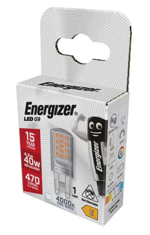 Energizer LED G9 470lm 4000k Cool White 4.2w