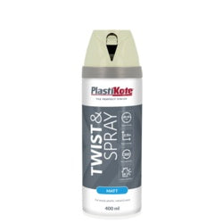 PlastiKote Twist & Spray Paint 400ml Grey Sky White