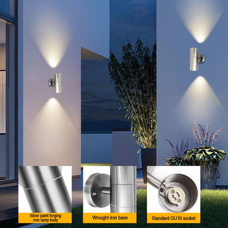 Extrastar Outdoor Up & Down Double Wall Light Steel