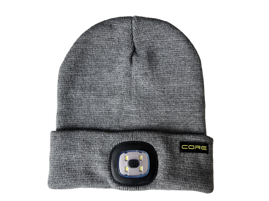 Core Rechargeable LED Beanie Hat Grey