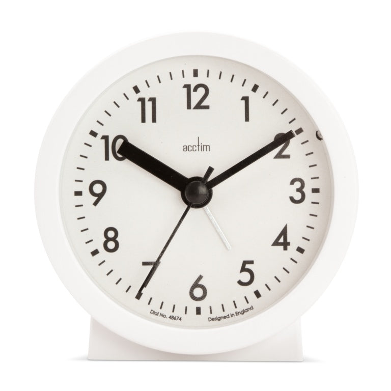 Gaby Alarm Clock With Snooze White