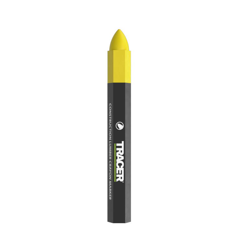 Tracer Construction Lumber Crayon Markers Yellow 12 Pack