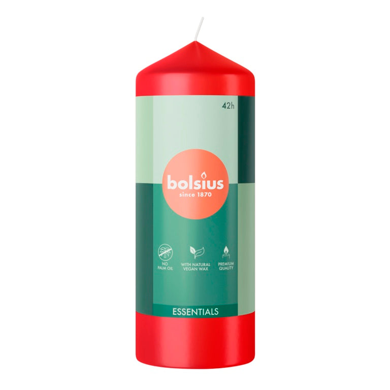 Bolsius Pillar Candle Delicate Red 150mm x 58mm