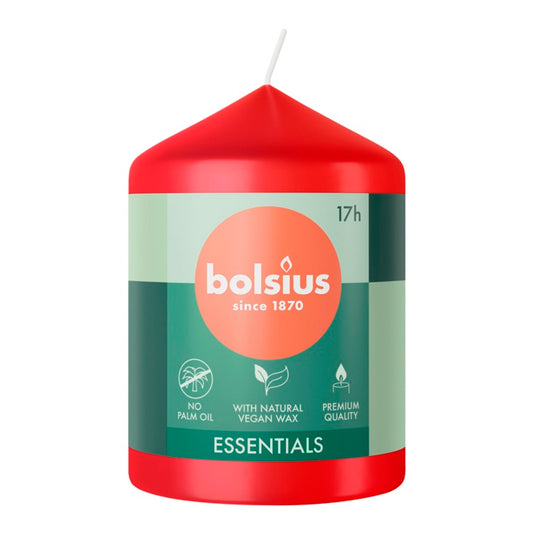 Bolsius Pillar Candle Velvet Red 80mm x 58mm