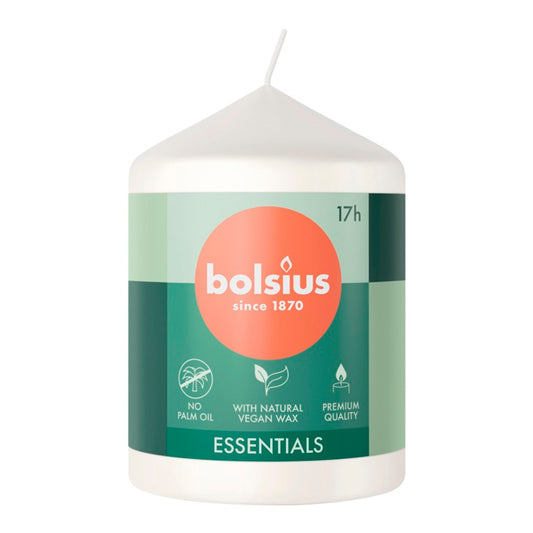 Bolsius Pillar Candle Cloudy White 80mm x 58mm