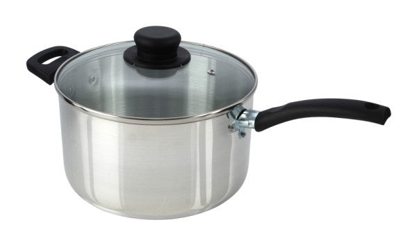 Mtk Housewares Sauce Pan & Glass Lid 25cm