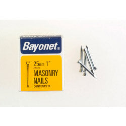 Bayonet Masonry Nails Zinc Plated (Box Pack) 20mm