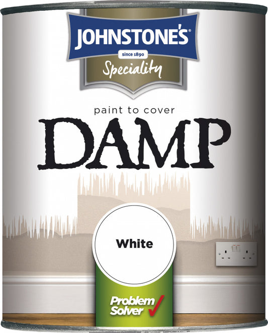 Johnstone's Paint To Cover Damp 750ml White