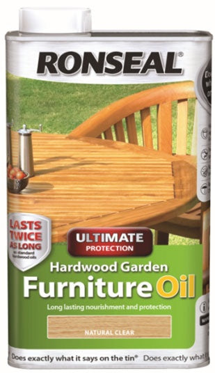 Ronseal Hardwood Furniture Oil 1L Natural Clear