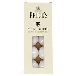 Price's Candles White Tealights Pack 10