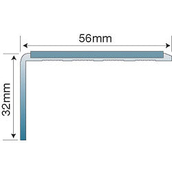 Stikatak Slimline Single Square Nose 2.44m