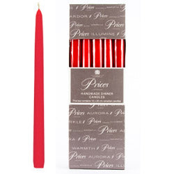 Price's Candles Venetian 10" Candle Pack 10 Red